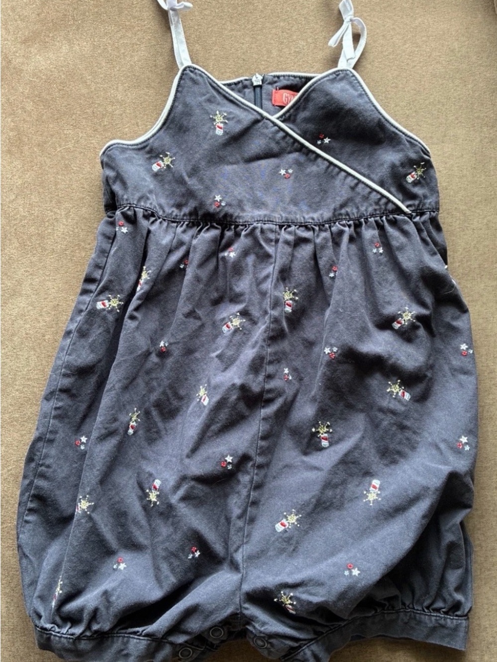 Vintage 2004 Gymboree Patriotic Bubble Romper Sunsuit 3T Embroidered USA